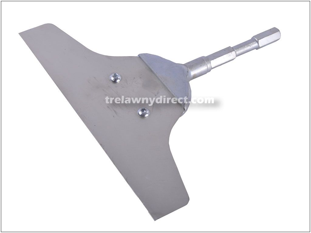 Trelawny 12 inch wide x 10 inch long (305mm x 254mm) 5/8 inch (16mm) Hex Shank Flat Scraper Blade - for all long reach scalers. Ideal for removal of impacted soil