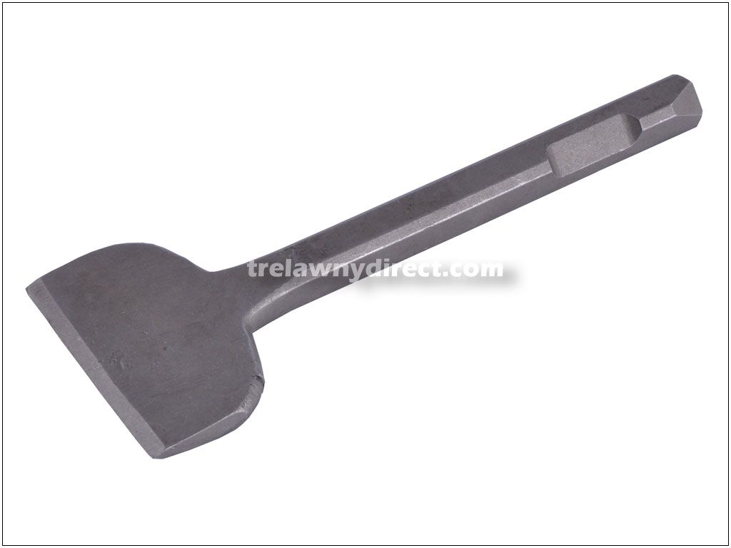 Trelawny Chisel - 2 1/2 inch Blade x 7 inch Long (64mm x 178mm) 1/2 inch (12mm) Square Shank 704.1103. Wide flat chisel for removal of peeling paint and rust.