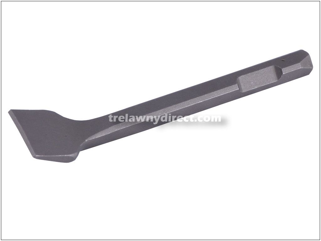 Trelawny Chisel - 1-3/8 inch Cranked Blade x 7 inch Long (35mm x 178mm) 1/2inch (12mm) Square Shank 704.2105. Cranked blade for scraping thick coatings.